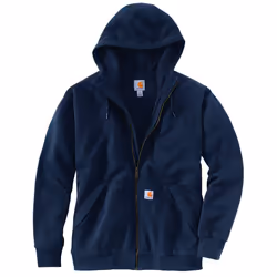 carhartt Mens Rain Defender Loose Fit Midweight Thermal-Lined Full-Zip Sweatshirt New Navy Large