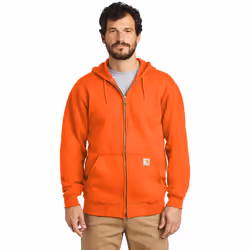 Carhartt Men's Loose Fit Midweight Full-Zip Sweatshirt Brite Orange