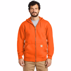 Carhartt Men's Loose Fit Midweight Full-Zip Sweatshirt  Brite Orange