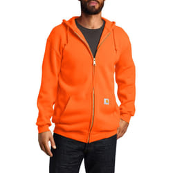 Carhartt Men's Loose Fit Midweight Full-Zip Sweatshirt  Brite Orange  X-Large Tall