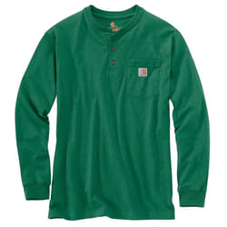 Carhartt Men's Loose Fit Heavyweight Long-Sleeve Pocket Henley T-Shirt  North Woods Heather  Small