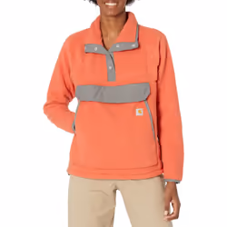 Carhartt Women's Relaxed Fit Fleece Pullover Earthen Clay Extra Small