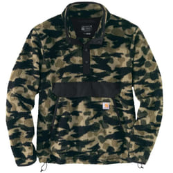 Carhartt Men's Big & Tall Relaxed Fit Fleece Pullover  Black Blind Duck Camo  Large/Tall