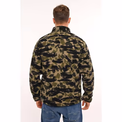 Carhartt Men's Big & Tall Relaxed Fit Fleece Pullover  Black Blind Duck Camo  Large/Tall