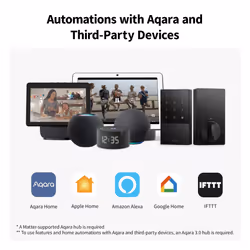 Aqara Smart Lock U50  Keyless Entry Door Lock with Apple Home Key  Bluetooth Deadbolt Lock  App Remote Control  Supports Apple HomeKit  Matter  Google