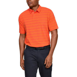 Under Armour Mens CC Scramble Stripe Charged Cotton Polo Shirt - S, Papaya