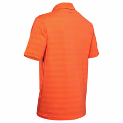 Under Armour Mens CC Scramble Stripe Charged Cotton Polo Shirt - S, Papaya