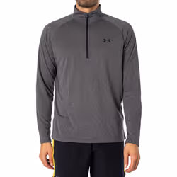 Under Armour Tech 2.0 1/2 Zip Long Sleeve Carbon Heather/Black L - Additional view 2
