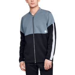 Under Armour Mens Athlete Recovery Warm Up Lightweight Full-Zip Sweater - XL, Ash Grey