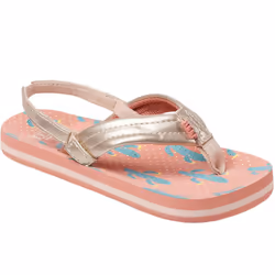 Reef Little Ahi Kids Girls Summer Beach Holiday Pool Slip On Flip Flops Sandals - 2/3K, Cactus