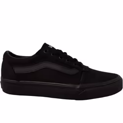 Vans Womens Ward Low Rise Tonal Trainers Sneakers Shoes - Black - 5 UK, Black Canvas