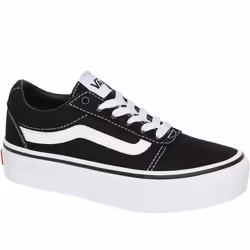 Vans Kids Ward Platform Chunky Canvas Trainers Sneakers Shoes - Black - 13K, Black