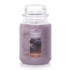 Yankee Candle Dried Lavender & Oak Scented  Classic 22 Oz Large Jar Single Wick Aromatherapy Candle  Over 110 Hours of Burn Time  Ideal for Creating a
