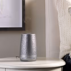 Yankee Candle Sleep Diffuser Kit | Silver  Includes Diffuser for Essential Oils and Midnight Tranquility Oil Refill  Up to 30 Nights of Relaxing Fragr
