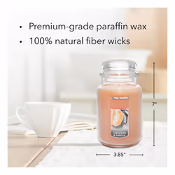 Yankee Candle Tangerine & Vanilla Scented  Classic 22oz Large Jar Single Wick Candle  Over 110 Hours of Burn Time
