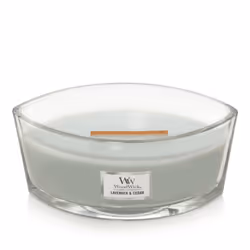 Woodwick Ellipse Scented Candle  Lavender & Cedar  16oz | Up to 50 Hours Burn Time