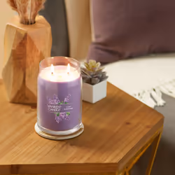 Yankee Candle Lilac Blossoms Scented  Signature 20oz Large Jar 2-Wick Candle  Over 60 Hours of Burn Time