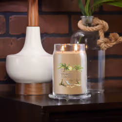 Yankee Candle Sun & Sand Scented  Signature 20oz Large Jar 2-Wick Candle  Over 60 Hours of Burn Time