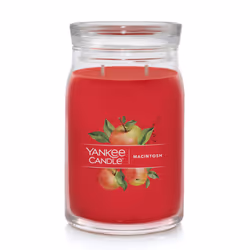 Yankee Candle Macintosh Scented Signature 20oz Large Jar 2-Wick Candle Over 60 Hours of Burn Time
