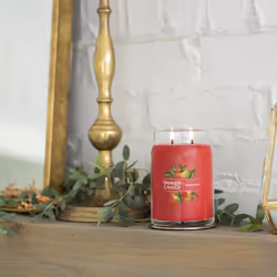 Yankee Candle Macintosh Scented  Signature 20oz Large Jar 2-Wick Candle  Over 60 Hours of Burn Time