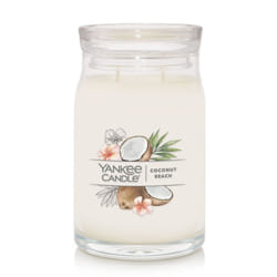 Yankee Candle Coconut Beach Scented  Signature 20oz Large Jar 2-Wick Candle  Over 60 Hours of Burn Time