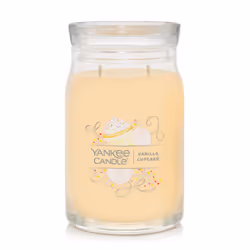 Yankee Candle Vanilla Cupcake Scented  Signature 20oz Large Jar 2-Wick Candle  Over 60 Hours of Burn Time