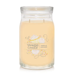 Yankee Candle Vanilla Cupcake Scented  Signature 20oz Large Jar 2-Wick Candle  Over 60 Hours of Burn Time
