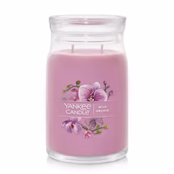 Yankee Candle Wild Orchid Scented  Signature 20oz Large Jar 2-Wick Candle  Over 60 Hours of Burn Time