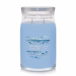 Yankee Candle Ocean Air Scented  Signature 20oz Large Jar 2-Wick Candle  Over 60 Hours of Burn Time