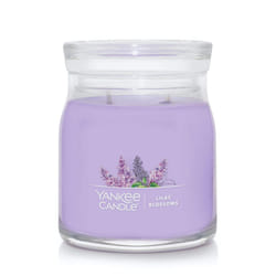 Yankee Candle Lilac Blossoms Scented  Signature 13oz Medium Jar 2-Wick Candle  Over 35 Hours of Burn Time