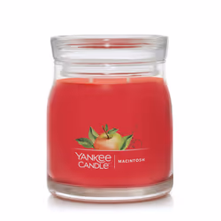 Yankee Candle Macintosh Scented Signature 13oz Medium Jar 2-Wick Candle Over 35 Hours of Burn Time