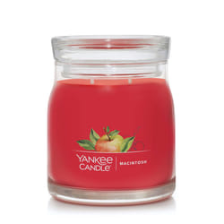 Yankee Candle Macintosh Scented  Signature 13oz Medium Jar 2-Wick Candle  Over 35 Hours of Burn Time