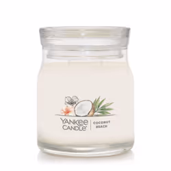 Yankee Candle Coconut Beach Scented Signature 13oz Medium Jar 2-Wick Candle Over 35 Hours of Burn Time