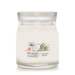 Yankee Candle Coconut Beach Scented  Signature 13oz Medium Jar 2-Wick Candle  Over 35 Hours of Burn Time