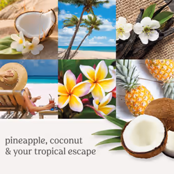 Yankee Candle Coconut Beach Scented  Signature 13oz Medium Jar 2-Wick Candle  Over 35 Hours of Burn Time