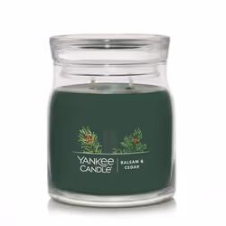 Yankee Candle Balsam & Cedar Scented  Signature 13oz Medium Jar 2-Wick Candle  Over 35 Hours of Burn Time  Christmas | Holida ...