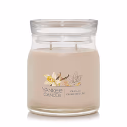 Yankee Candle Vanilla Crme Brl?e Scented  Signature 13oz Medium Jar 2-Wick Candle  Over 35 Hours of Burn Time