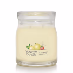 Yankee Candle Iced Berry Lemonade Scented Signature 13oz Medium Jar 2-Wick Candle Over 35 Hours of Burn Time