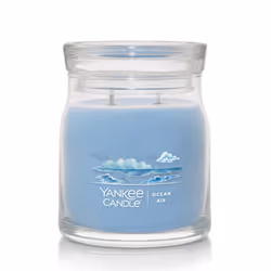 Yankee Candle Ocean Air Scented Signature 13oz Medium Jar 2-Wick Candle Over 35 Hours of Burn Time