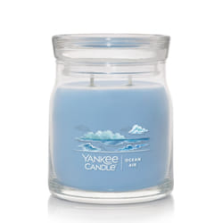 Yankee Candle Ocean Air Scented  Signature 13oz Medium Jar 2-Wick Candle  Over 35 Hours of Burn Time