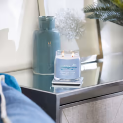 Yankee Candle Ocean Air Scented  Signature 13oz Medium Jar 2-Wick Candle  Over 35 Hours of Burn Time