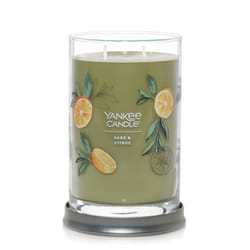 Yankee Candle Sage & Citrus Scented  Signature 20oz Large Tumbler 2-Wick Candle Long-lasting and Clean Burn  Over 60 Hours of Burn Time
