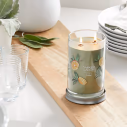 Yankee Candle Sage & Citrus Scented  Signature 20oz Large Tumbler 2-Wick Candle Long-lasting and Clean Burn  Over 60 Hours of Burn Time