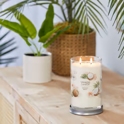 Yankee Candle Coconut Beach Scented  Signature 20oz Large Tumbler 2-Wick Candle  Over 60 Hours of Burn Time