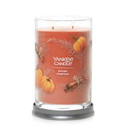 Yankee Candle Spiced Pumpkin Scented  Signature 20oz Large Tumbler 2-Wick Candle  Over 60 Hours of Burn Time