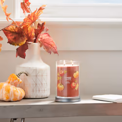 Yankee Candle Apple Pumpkin Scented Signature 20oz Large Tumbler 2-Wick Candle Over 60 Hours of Burn Time