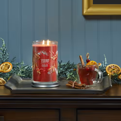 Yankee Candle Sparkling Cinnamon Scented  Signature 20oz Large Tumbler 2-Wick Candle  Over 60 Hours of Burn Time  Christmas | Holiday Candle