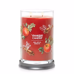 Yankee Candle Red Apple Wreath Scented  Signature 20oz Large Tumbler 2-Wick Candle  Over 60 Hours of Burn Time  Christmas | H ...