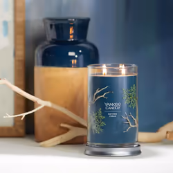 Yankee Candle Bayside Cedar Scented  Signature 20oz Large Tumbler 2-Wick Candle  Over 60 Hours of Burn Time