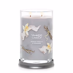 Yankee Candle Smoked Vanilla & Cashmere Scented Signature 20oz Large Tumbler 2-Wick Candle Over 60 Hours of Burn Time